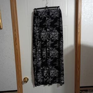 Fashion Bug Black and White Floral Maxi Skirt